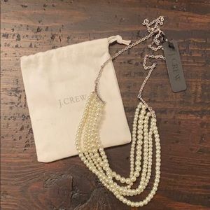 J Crew NWT faux pearl necklace